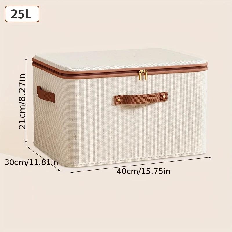 Aufbewahrungsboxen mit Reißverschlussdeckel für den Kleiderschrank, faltbare Stoffboxen für Kleidung, Spielzeug, Decken-Organizer, faltbar und waschbar