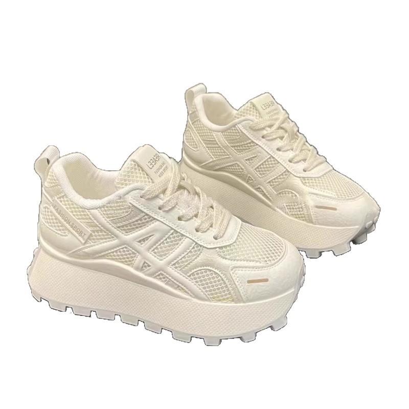 thick-soled mesh sports shoes women's 2025 new summer thin breathable Forrest Gump training shoes versatile casual shoes