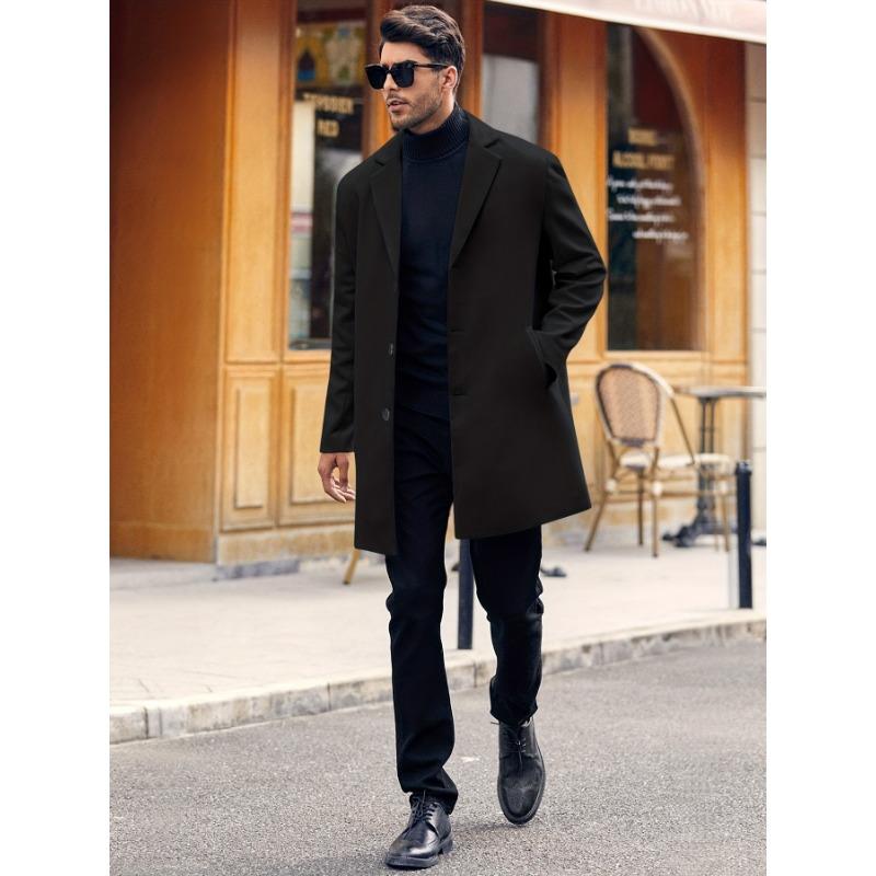 Male Streetwear Jackets Man's Solid Color Casual Outerwear And Coats Single Breasted Lapel Wool Men's Jacket For Spring Winter