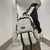 Female Solid Color Schoolbag Male Senior High School Student Backpack