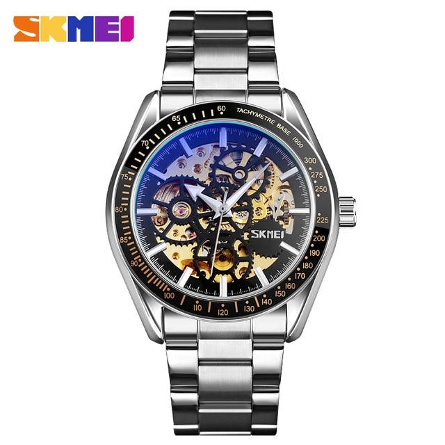SKMEI Luxury Automatic Watches Men Hollow Dial Business Mechanical  Wristwatch Luminous Hands 3Bar Waterproof acquista in modo economico —  spedizione gratuita, recensioni reali con foto — Joom