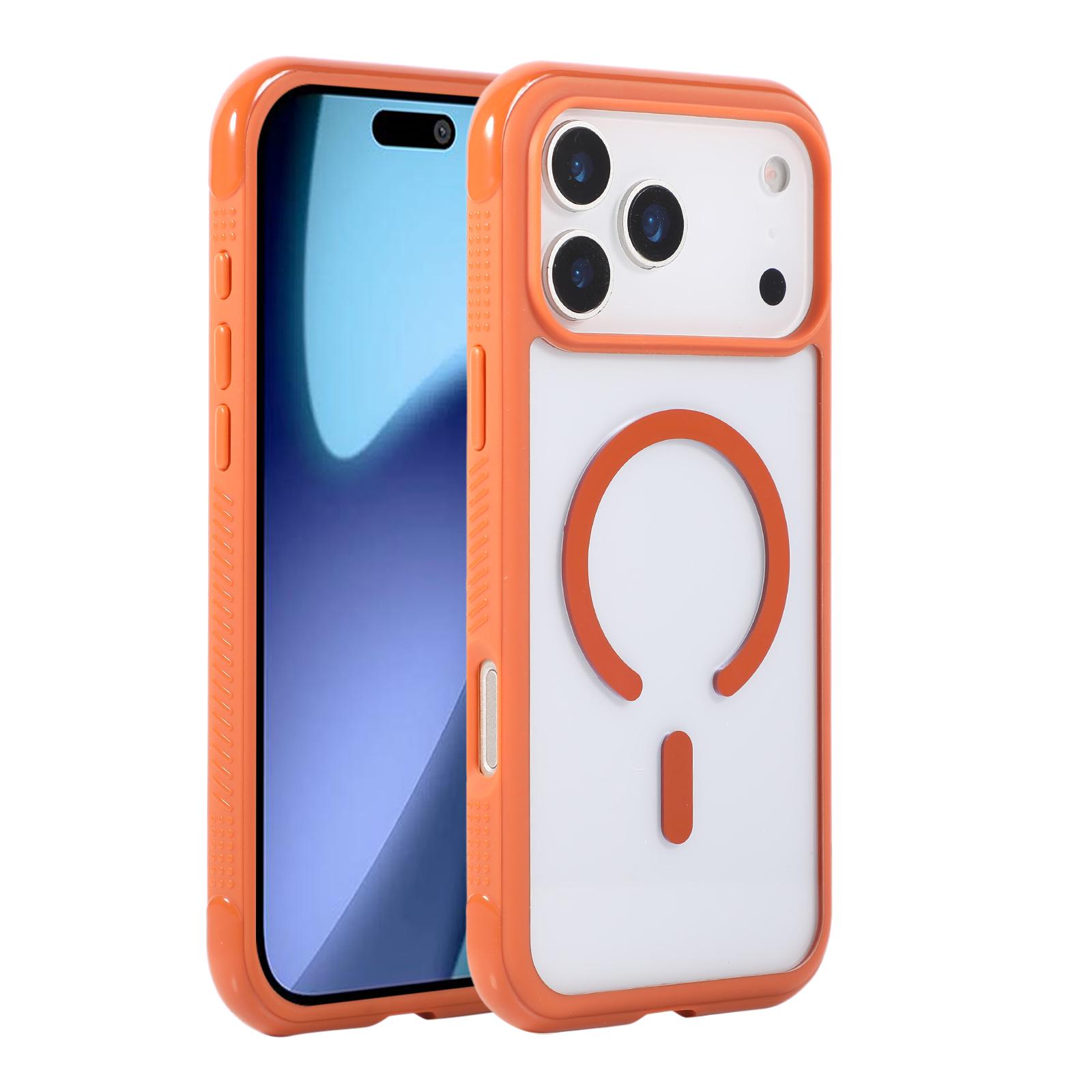 

For iPhone 17 Pro Max Case Compatible with MagSafe TPU + PC Transparent Protective Phone Cover