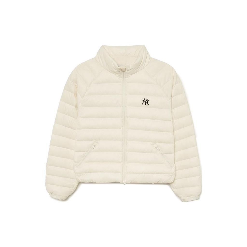 New MLB New York Yankees Down Jackets Women's Ecru 3FDJB0336-50CRD