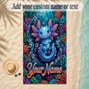Zeemeermin Thema Zachte Strandhanddoek Gepersonaliseerd Aangepaste Naam Tekst Handdoek Draagbaar voor Strand Zwembad Reizen