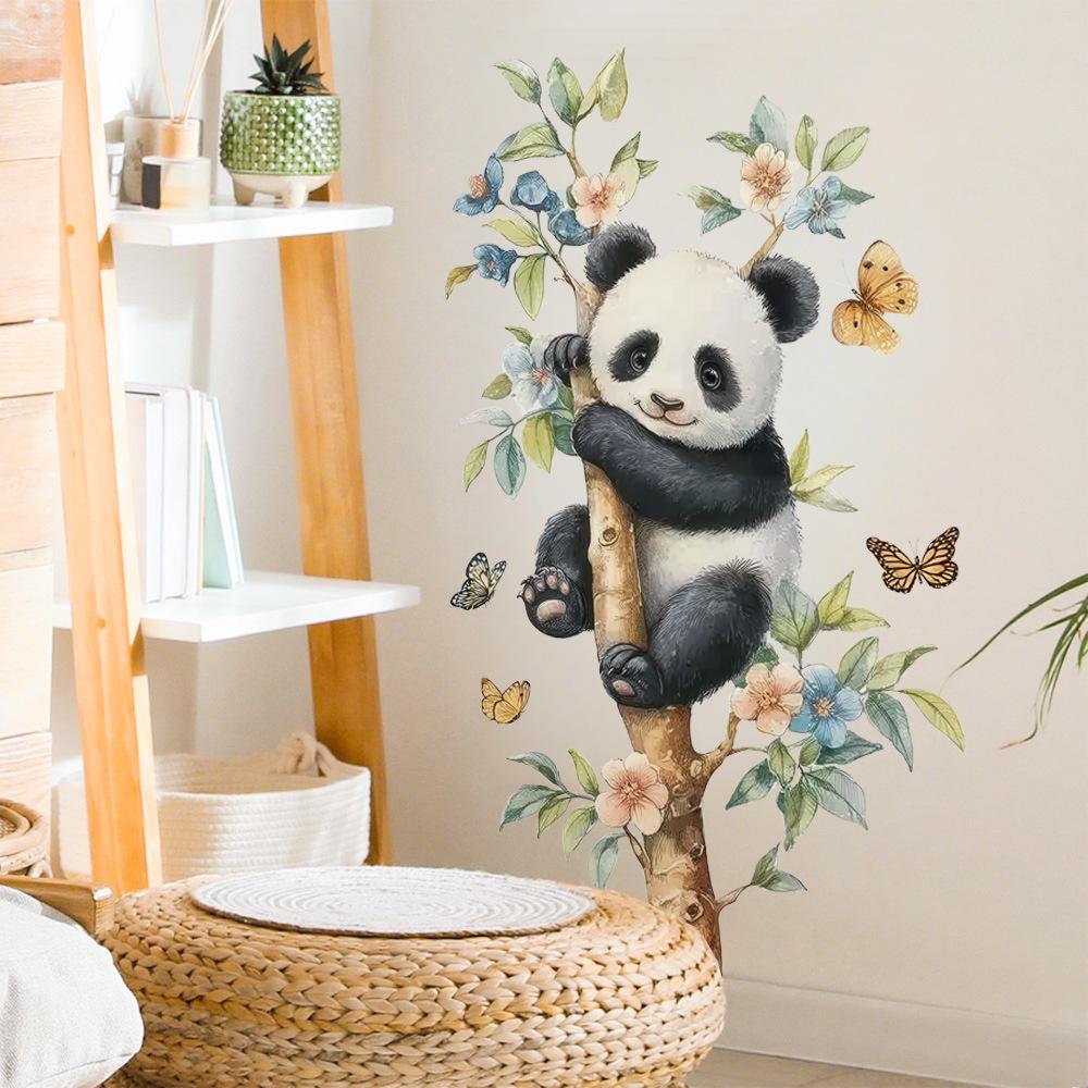 

Cute Red Panda Self Adhesive Removable Wall Sticker for Bedroom Living Room Rental Apartment Home Decor 30x60cm
