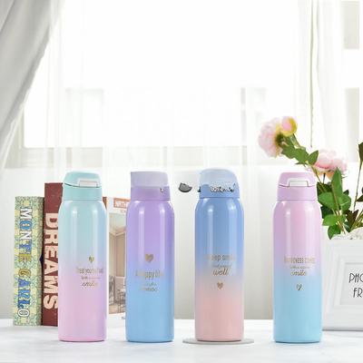 480ml izolované vakuové baňky Sportovní BikeThermals Cup Přenosná provazová termoska se slámou na vodu