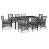 Day and Night - Day and Night Garden Dining Set 9 Pieces Gray Synthetic Rattan