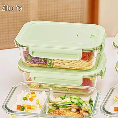 Zepoya 3-Piece Divided Glass Lunch Box Set