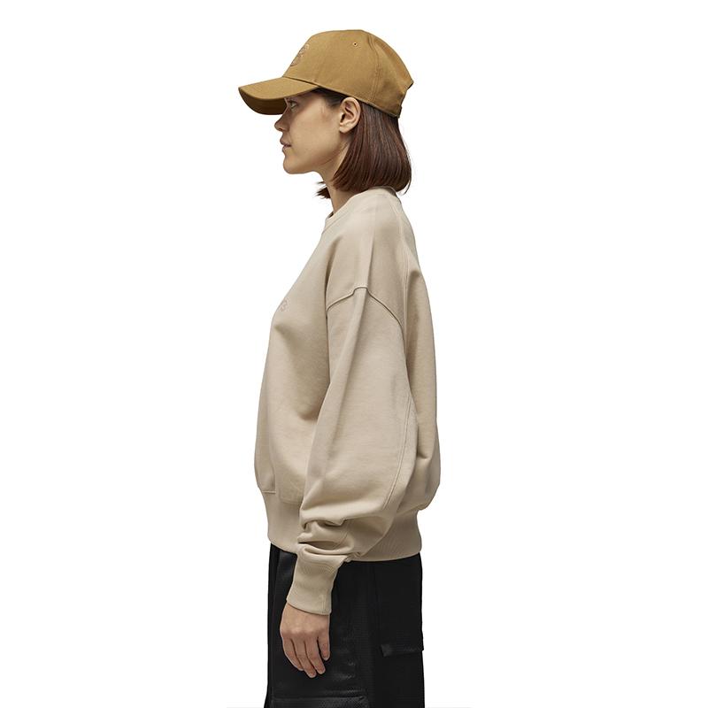 Y-3 Ft Crew Sweat Solid Color Long Sleeve Round Neck Casual Sweatshirt Women sweatshirt Khaki 50-IV5569