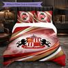 Set Biancheria da Letto a 3 Pezzi Sunderland Football Morbido Set Copripiumino con Federe Set Decorazione Camera da Letto per la Casa