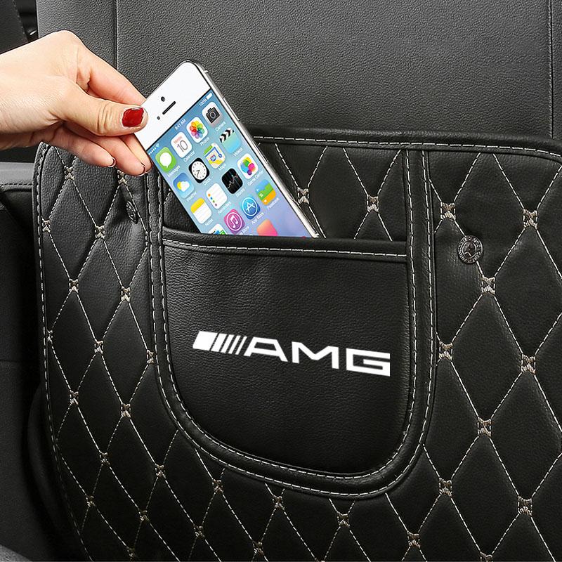 Car Seat Backrest Protection Anti-kick Mat For Mercedes Benz AMG A B C E G CLA W211 W203 W204 C260 E300L A200L GLC300 CLA
