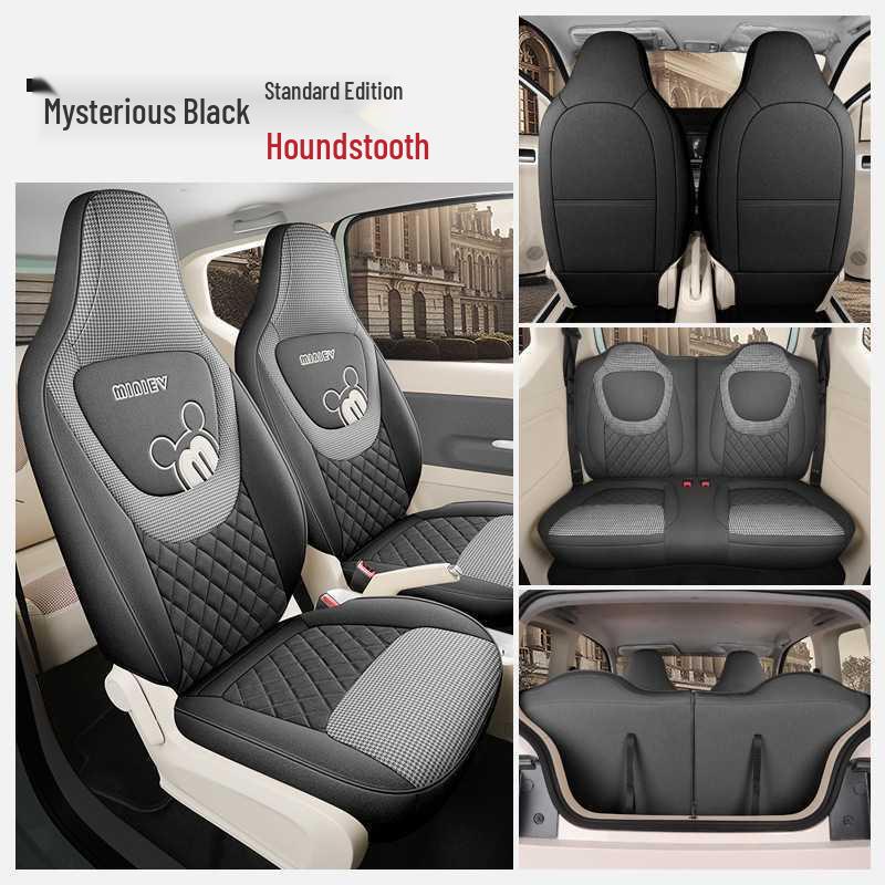 2024 Wuling Hongguang Mini EV 3rd Gen Seat Covers, All-Season, Full Coverage, Linen Fabric Mini EV Third Gen Four-Seater Full Coverage