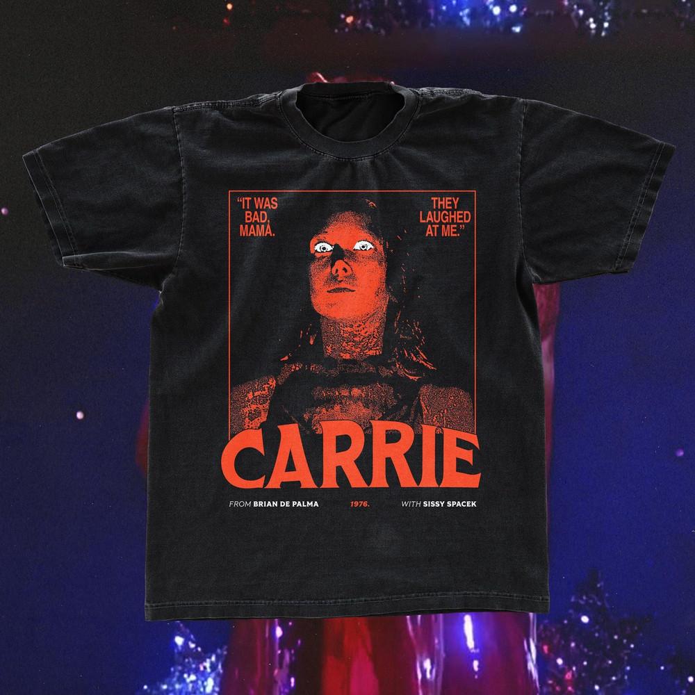 Carrie 1976 Movie T-Shirt Retro Horror Stephen King Brian De Palma Tee