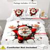 Santa Claus Theme Duvet Cover Set - 2/3pcs, Soft Comfortable Breathable, Christmas Gift Christmas Print Duvet Cover Set