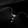 Romantic Cherry Blossom Heart Tassel Necklace with Shell Petals - Sweet Forest Style