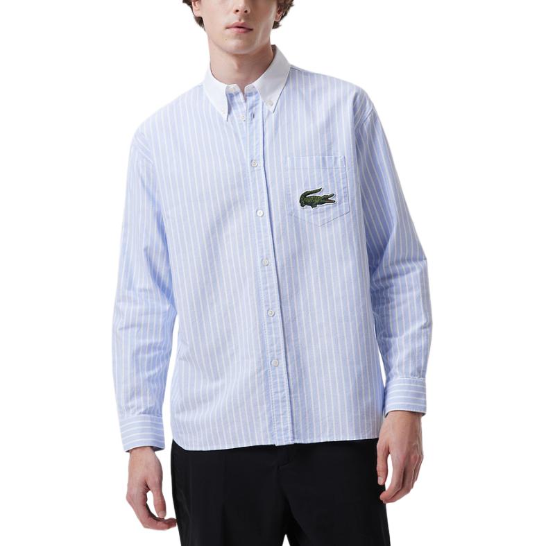 LACOSTE Shirts Men's E7B/Sky Blue Lapel Moderate CH2270-