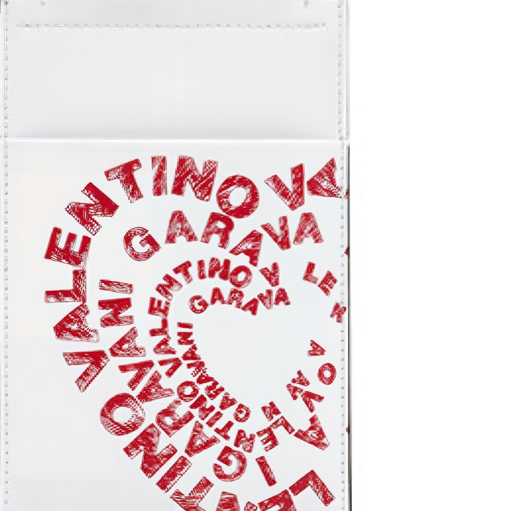 Valentino Garavani Amore Print Neck Strap Phone Bag Men Phone Bag White WY2P0-T13TSZ-CG9