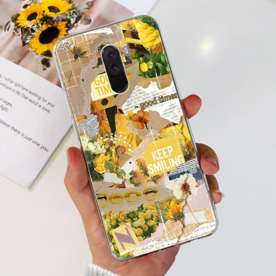 6.81" For Xiaomi Mi Pocophone F1 Case Silicone Back Cover Fashion TPU Phone Case For Xiaomi Poco F1 Cases PocofoneF1 Soft Bumper