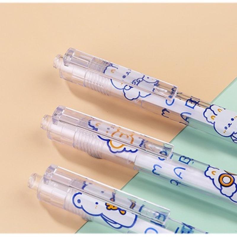 1 Pc Cartoon Bear Press Pen Fluent Writing Suitable for Office Work Brushing Questions, Signing Writing, Diaries, Notes, Student Classroom Prizes, F