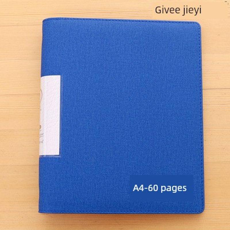 Large Capacity Leather Perforated Loose-Leaf Contract Folder