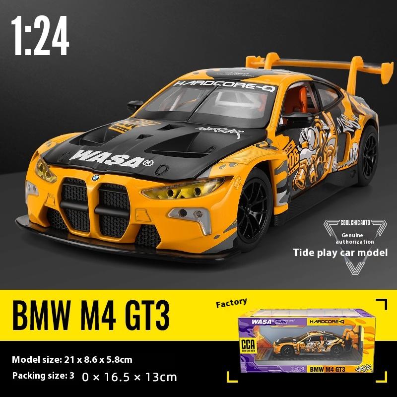 1/24 Scale BMW M4 GT3 WASA Racing Series Alloy Metal Diecast Model Car DIY Design Collection Decoration Boutique Trendy Gifts for Boys