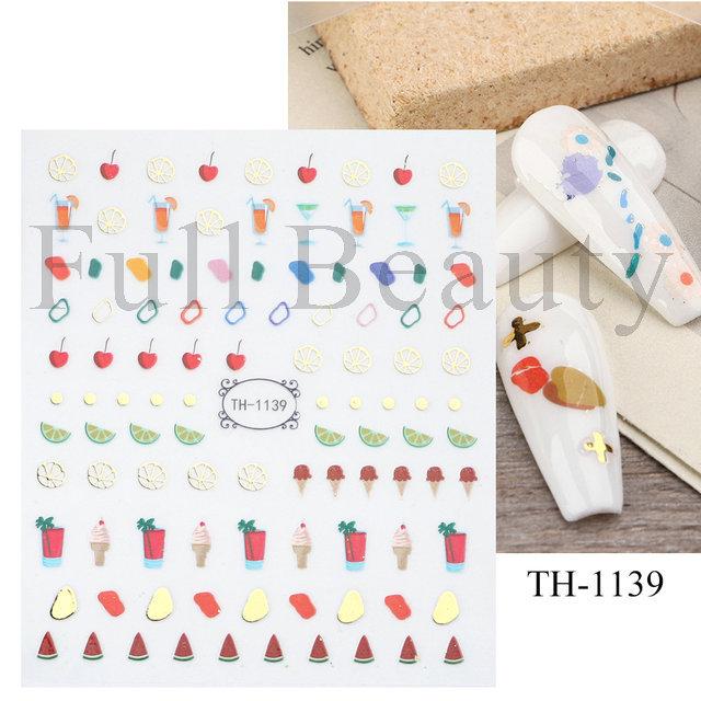 Nail Art Stickers Ins Spring Blue Variety Butterfly Fresh Thin Tough Adhesive Nail Stickers