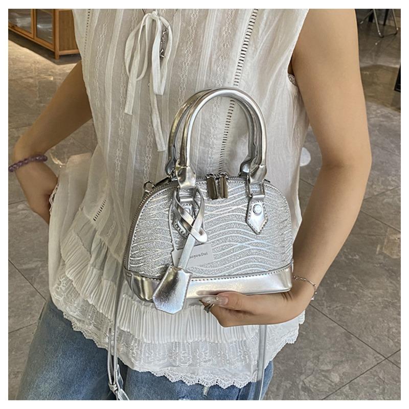 Silver Charm Illuminates Fashion Shining Silver Tone Silver Style Elegant Magic Exquisite Shell Bag Women's Bag Handbag