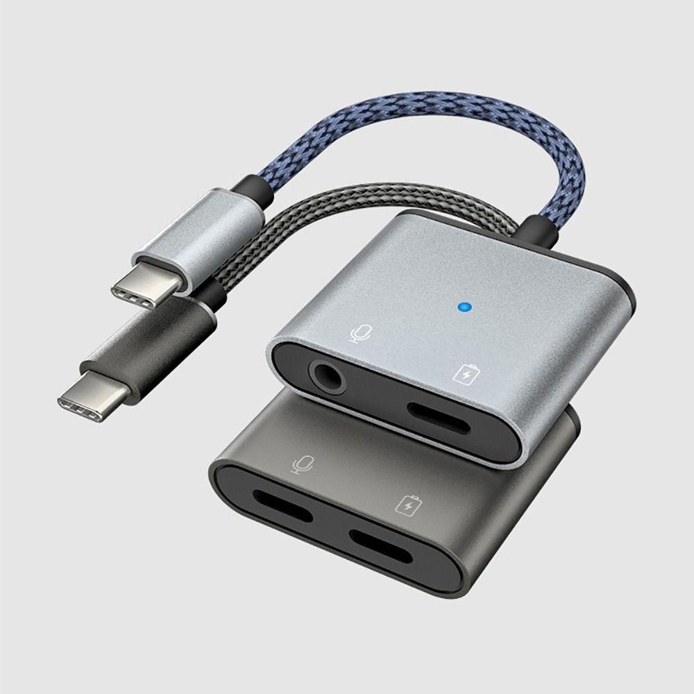 

Адаптер для наушников PD 60 Вт 2 в 1, преобразователь типа C на 3,5 мм для iPhone 15/Xiaomi/Huawei