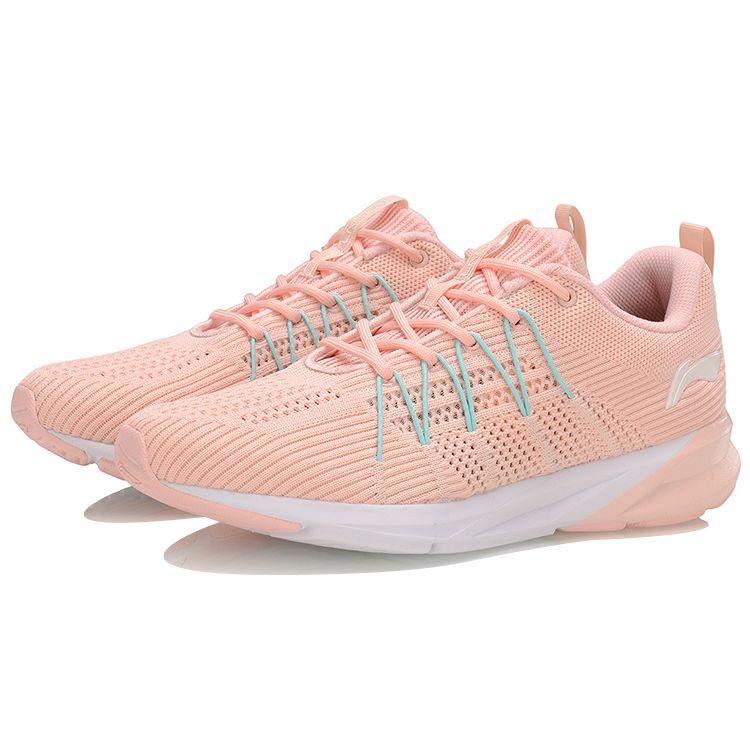 Li-Ning Seamless Breathable Low-Top Running Shoes Women Sneakers Salt-Pink ARHP156-4