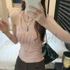 Sleeveless Top with Built-In Chest Pads & Straps, Women's 2026 Spring/Summer Hot Girl Style