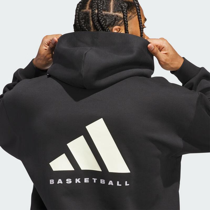 Adidas Unisex ADI BB FL HOODY Basketball Hooded Sweatshirt JX5597