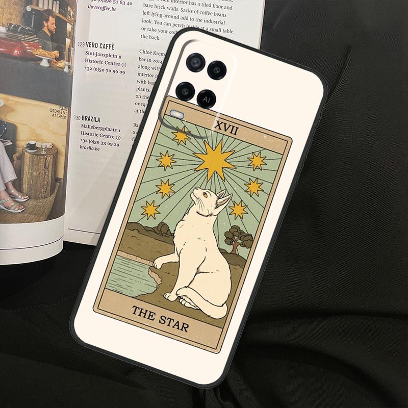 Tarot Card Cute Art Cats For Oppo A58 A18 A38 A78 A98 A17 A77 A80 A40 A60 A16 A76 A96 A74 A94 A54 A15 A57S Phone Case