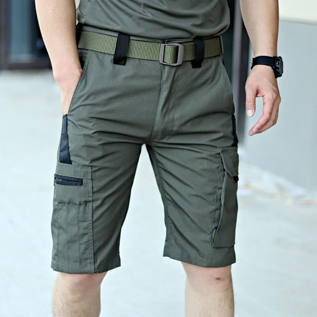 Men's Belted Multi Pocket Shorts Outdoor Casual Sportswear Shorts
