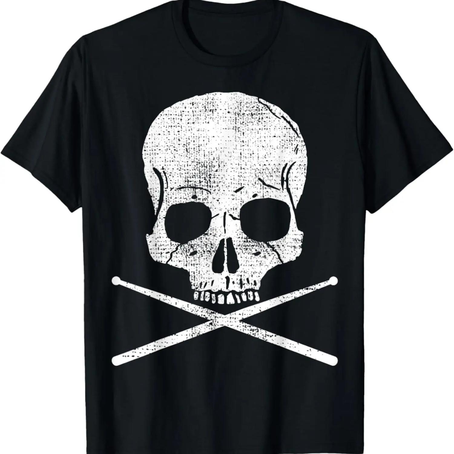 

Death Drummer Metal Vintage Drum Set Drumsticks Gift T-Shirt XXXXXL чёрный