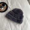 Winter Korean Style Designer Thickened Hand Knitted Fur Splicing Fisherman's Hat Warmth Anti Frost Hat Wool Hat