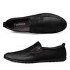 Plus Size Spring/Summer Lazy Doug Shoes Men's Casual Leather Shoes Shoes Soft Surface and Soft Bottom British Men's Shoes Slip-on