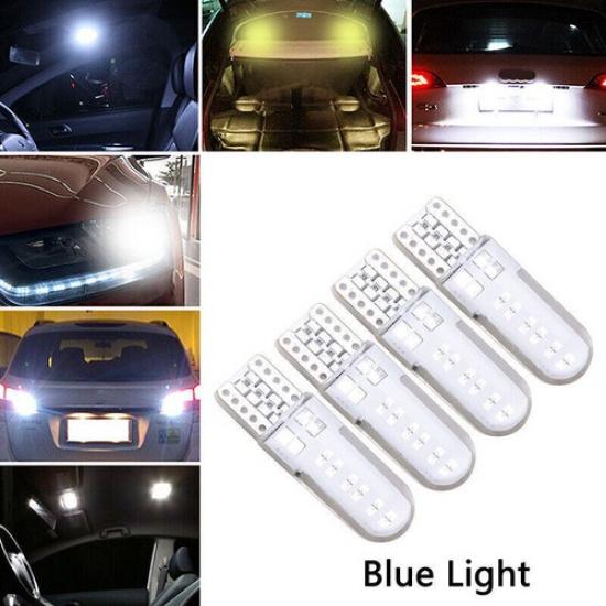 4pc T10 194 W5W COB 2835 SMD 12LED Car License Light Bulb Super Bright Blue