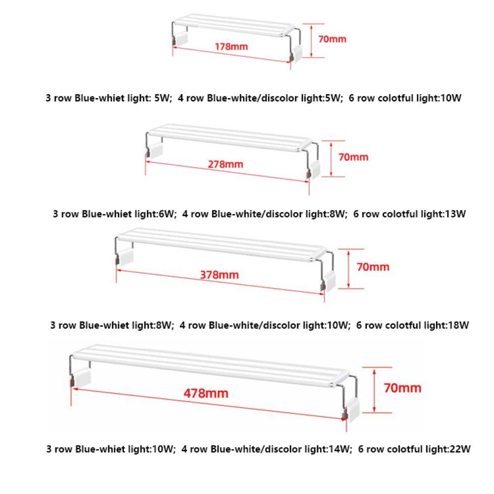 Super Slim Fish Tank Light Waterproof LED Light Stand Aquatic Plant Light Aquarium Light  Hotel