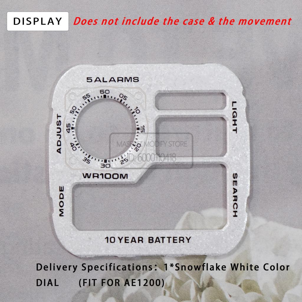 For AE1200 DiY Watch Dial Faceplates Snowflake Texture Japanese Copper Royale Mod High Quality 3299 Movement Modification 3