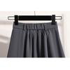 DIMANAF 2025 Spring Summer Women Plus Size New Skirts Vintage Elastic Solid Loose Pleated Skirts High Waist