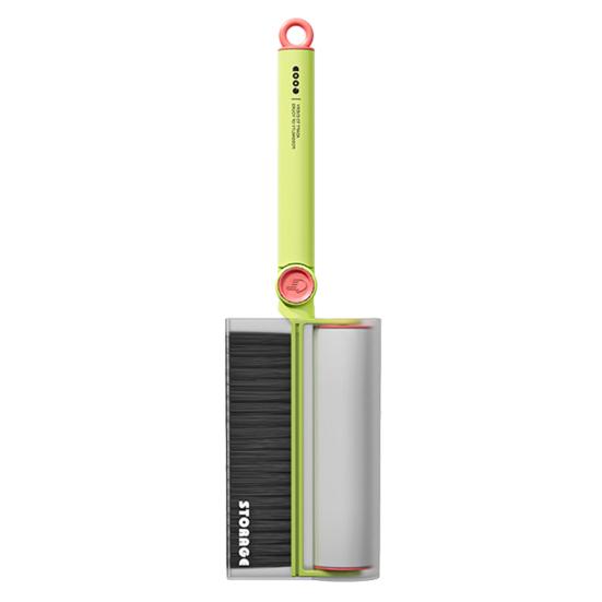 Lint Brush Soft-Bristled Cleaning Brush with Tear-Off Adhesive Roller Ergonomic Handle Clothing Bedding Pets Lint Cleaner