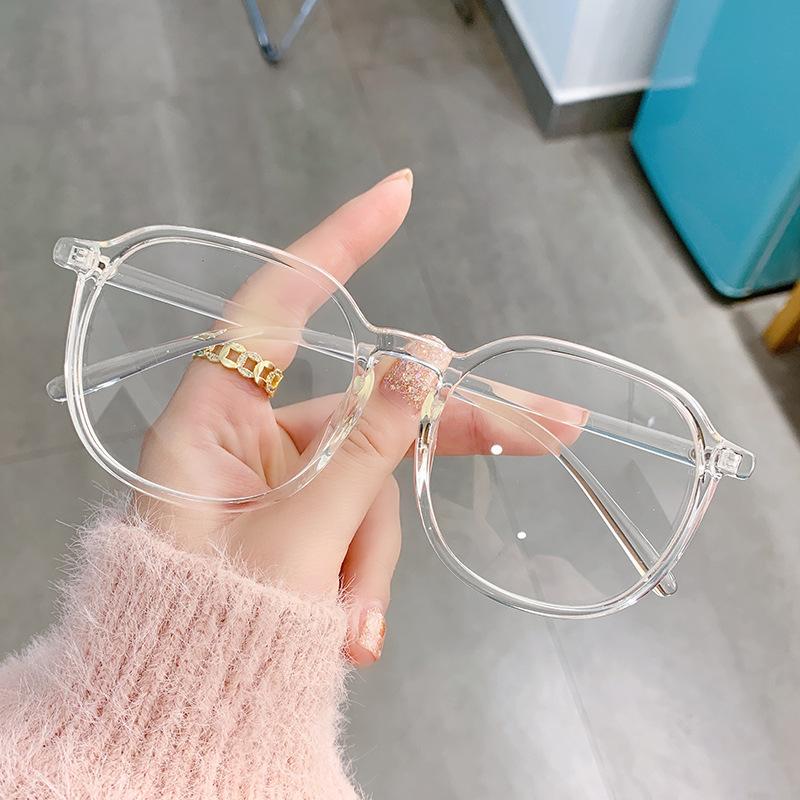 New Anti-blue Light Flat-light Glasses For Women Large Frame Glasses Myopia Glasses Glasses Frame 21007