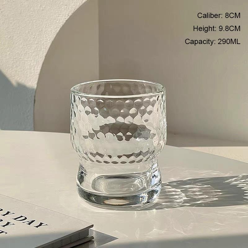 

Ins Style Glass Cup With Raindrop Pattern Luxury Coffee Mug For Home Office Milk Juice Drinkware Gift 201-300ml