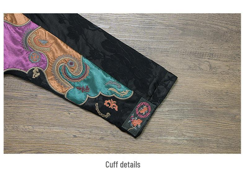 Women's Retro Chinese Jacket: Spring/Autumn Ethnic Style, Heavy Industry Applique, Embroidered Plus Size, Short Outerwear