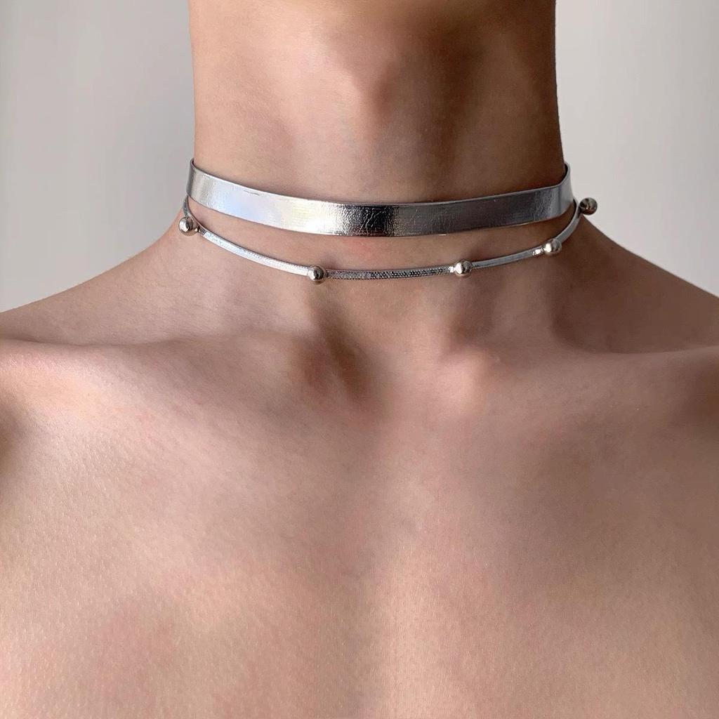 Starburst Double Layer Men's Necklace: Trendy, Light Luxury Hip Hop Style, Unisex Clavicle Chain