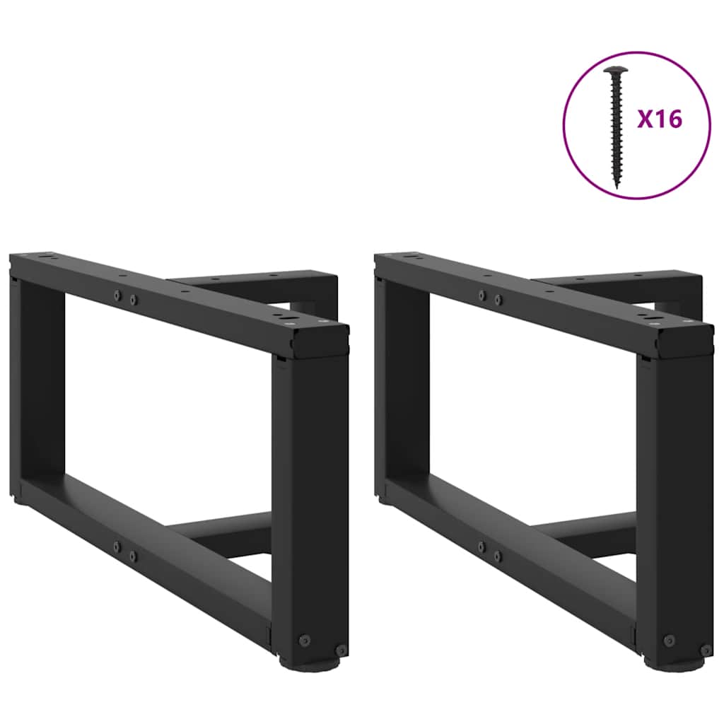 Vidaxl Nogi Do Stolika Kawowego, 2 Pcs., Czarne, 70X25X(30-31)Cm, Stal