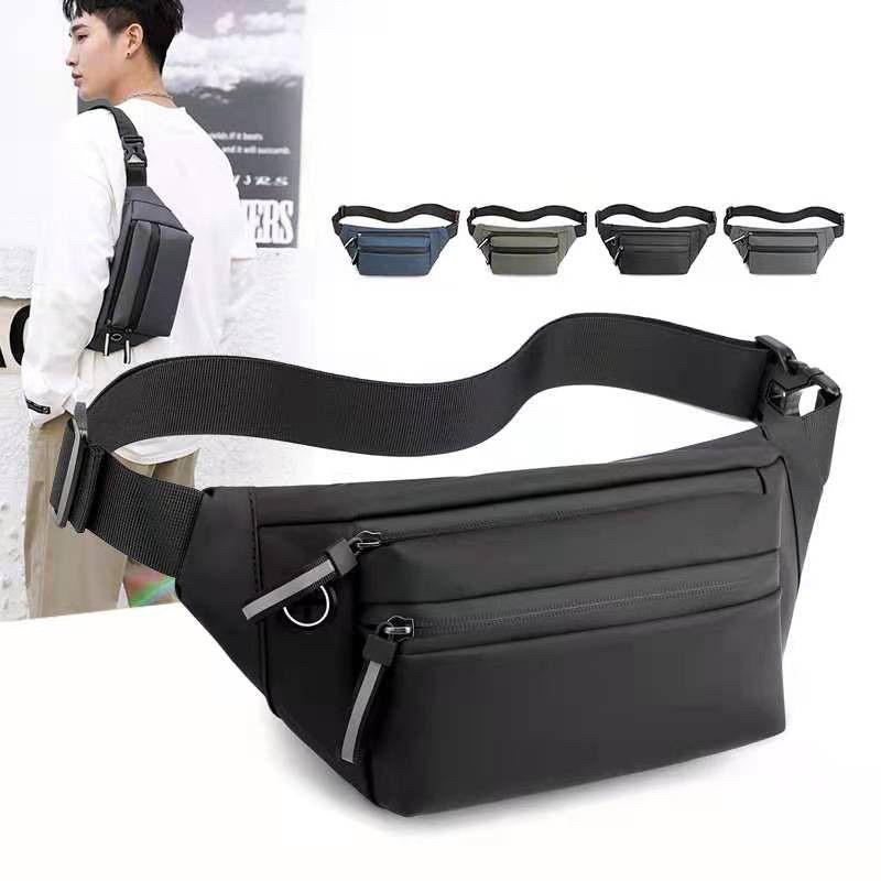 Oxford Cloth Waterproof Running Belt Fanny Pack With Multi-compartment Design And Adjustable Strap