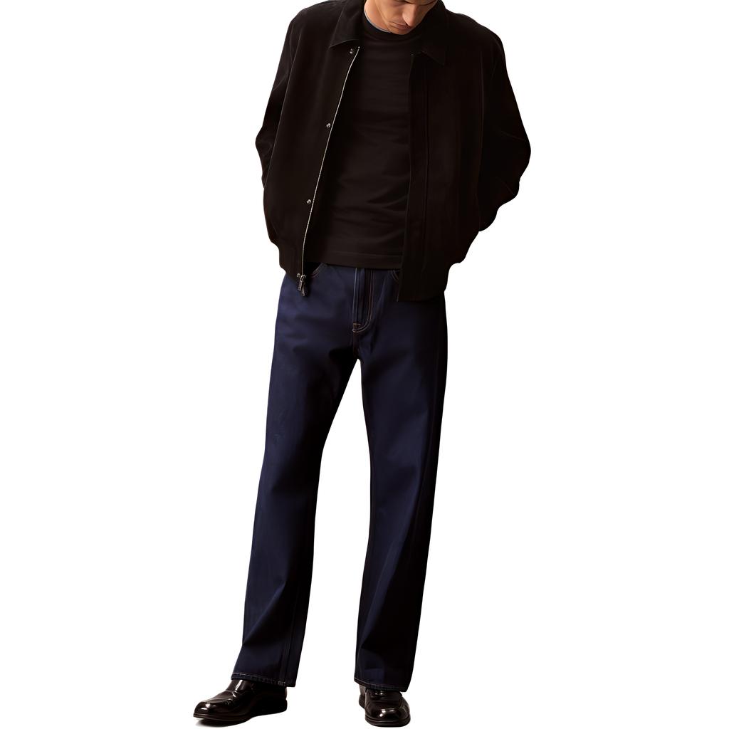 Calvin Klein Solid Color Crew Neck Pullover Sweater Unisex sweater Black 40EM332-UB1