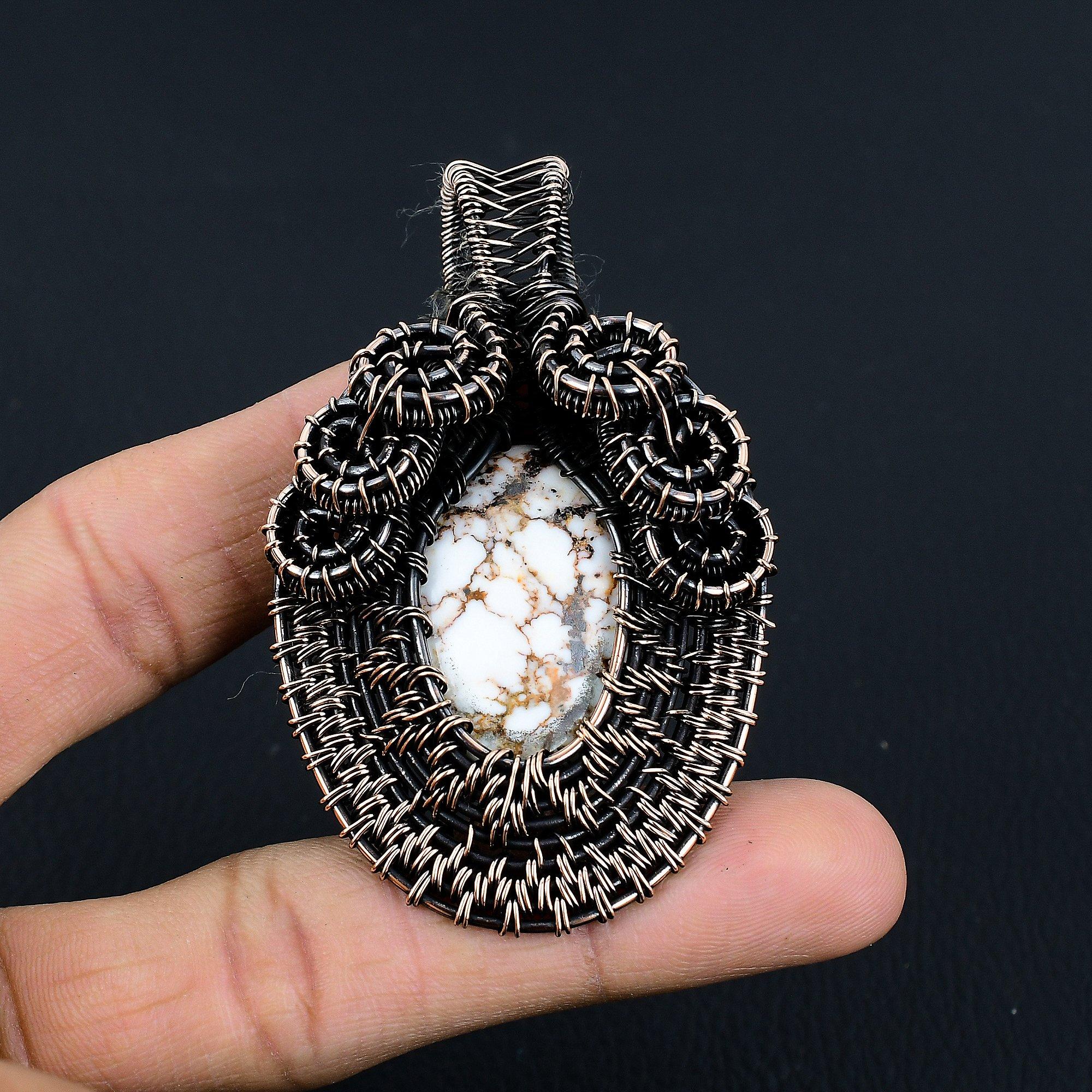 

Кулон Дикая Лошадь, Ювелирные изделия с драгоценными камнями, Кулон ручной работы, обернутый медной проволокой 999 пробы, Ювелирные изделия новейшего дизайна 2.55 Inches