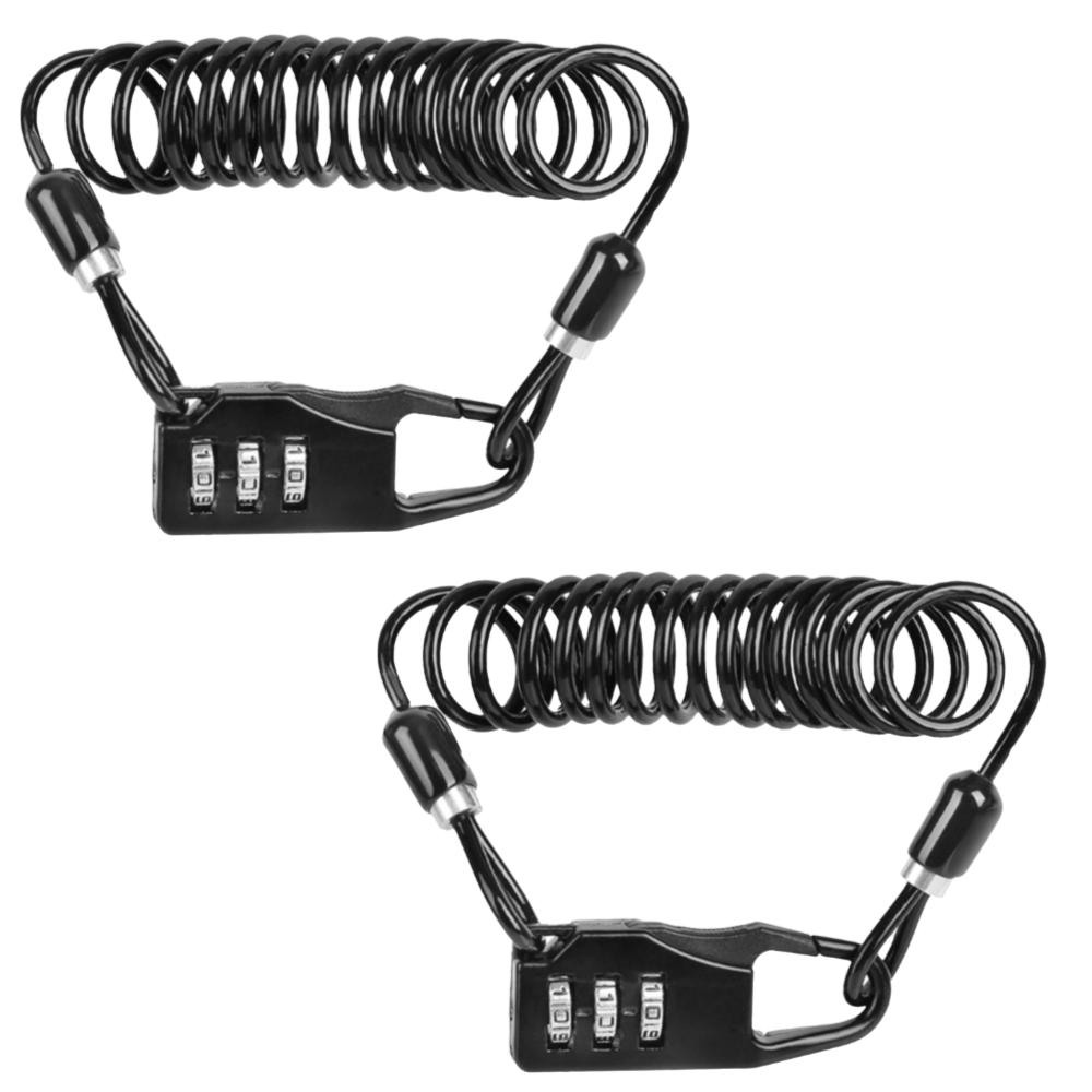2PCS 3 Digit Bicycle Cable Lock Mini Bicycle Lock Portable Bike Password Lock  Motorcycles 2PCS